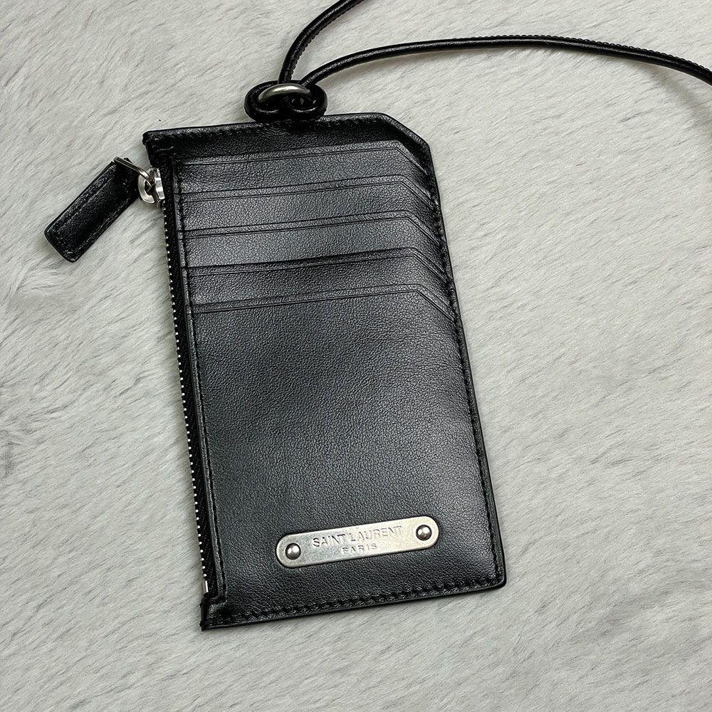 SAINT LAURENT ZIPPED CARDHOLDER BLACK GOLD NEW SEASON PARLOUR X SYDNEY –  Parlour X