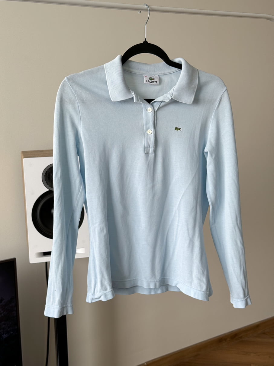 Babyblue Longsleeve Polo Lacoste